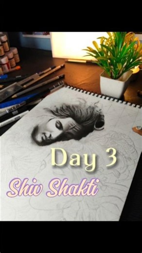 Shiv Parvati Drawing – 90 Days 30 God Challenge | Day 3 🔥 #reelschallenge #shorts