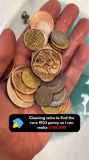 Cleaning coins to find a rare penny! #cleaningcoins | CoinCollectingWizard