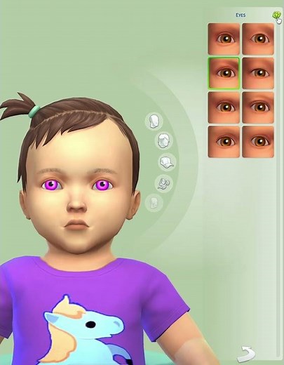 Why can't I change the infants eye???