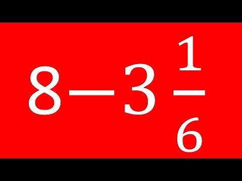 Subtracting mixed number from a whole number
