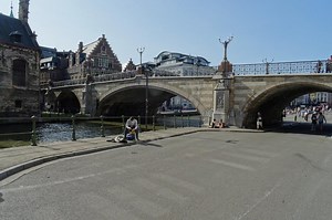 St Michael's Bridge in Ghent, Belgium