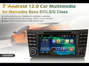 Erisin ES8580E 7" IPS Android 12.0 Car DVD Player DSP 4G LTE CarPlay & Auto GPS For Benz E-Class CLS