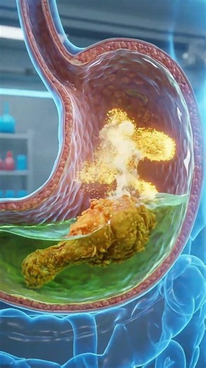 Why Fried Chicken Feels Heavy After Eating #shorts