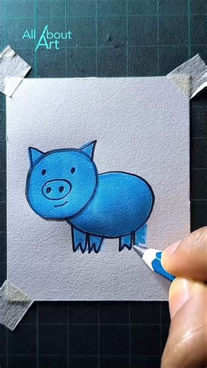 cute pigg drawing l