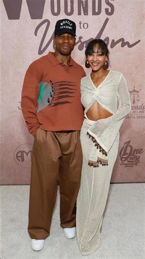Meagan Good & Jonathan Majors Casual Chić Looks @ Wounds To Wisdom Event #meagangood #jonathanmajors