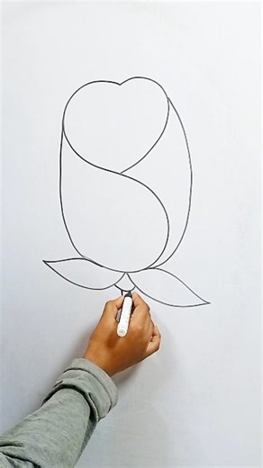 rose drawing #drawing #art #trending #shortsfeed #youtubeshorts #shorts #diy #easy #draw