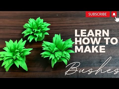 Paper Small Bushes | Easy Paper Bushes Craft | Fake Plant - Step by Step Tutorial
