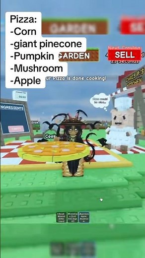 How to make pizza in grow a garden!! #growagarden