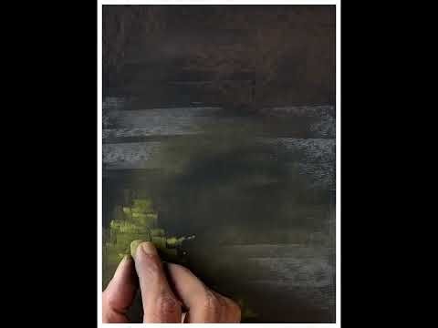 Swan on a lake - easy soft pastel art