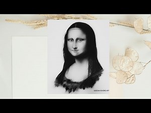 Drawing realistic Mona Lisa of Leonardo Da Vinci in Charcoal and Pencils - Full Process Step by Step