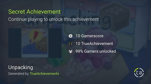 Make some memories achievement in Unpacking