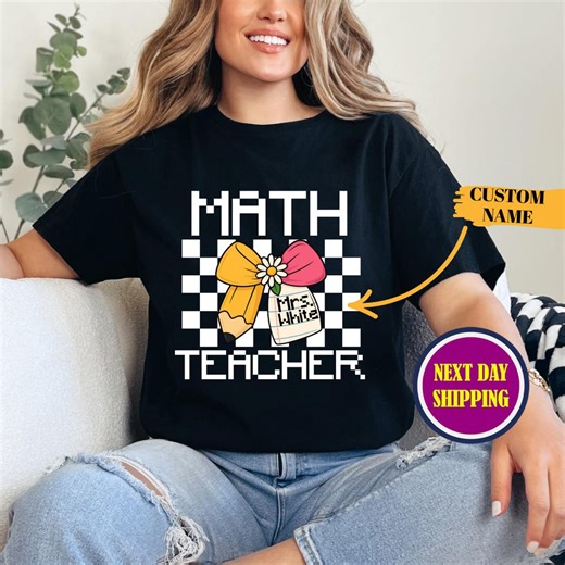 Custom Math Teacher T-shirt, Back to School Gift - Etsy