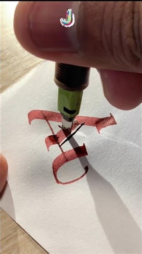 Satisfying Gothic Calligraphy Letter A | Pilot Parallel Pen 3.8mm#JafarArtGallery