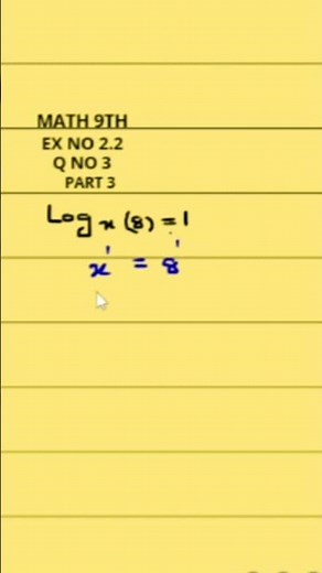 1. Logarithms got you confused? 🤯 Part 3 of Question 3 solved. 📚✏️ #Math #Logarithms #9thGrade#exams