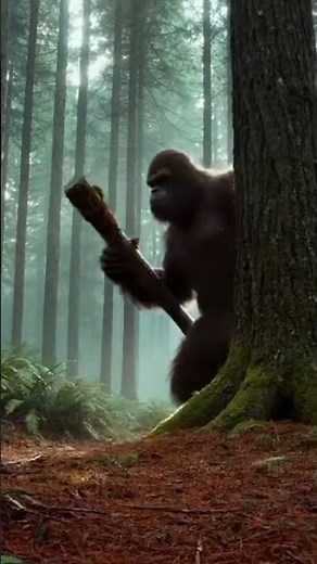 Real BIGFOOT attack caught on camera! 🌲🦍 #shorts #cryptids