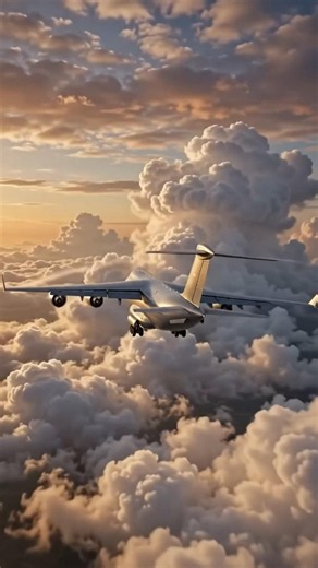 Giant Aircraft Skims Ocean Waves To The Clouds! 🌊✈️ (CGI Animation)