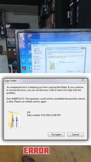 How to Fix Error 0x80071ac3 simple tips. #windows #windows #laptopvspc