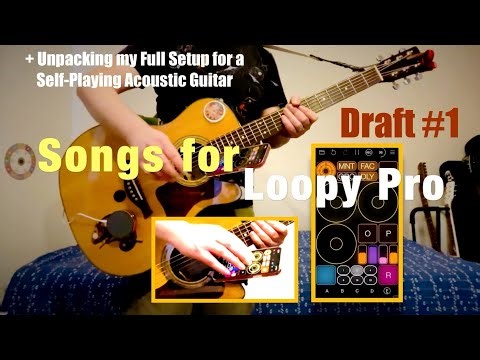 EP162 SONGS for LOOPY PRO #1 (Acoustic Baritone Guitar, iPhone, Bone Conduction Speaker: Full Setup)
