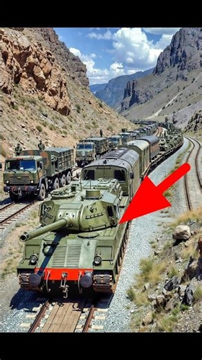India’s Military Special Train 🚆💥 | Tanks & Artillery Rushing to Kashmir at High Speed #shortsfeed