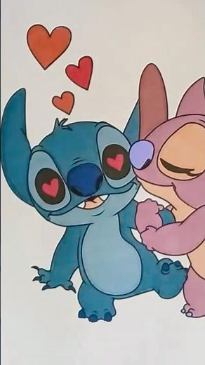 💕Angel and Stitch 💕| Lilo and Stitch Coloring #shorts #liloandstitch #coloring