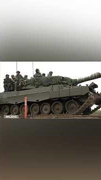 Canadian Army Leopard 2 tanks and armoured vehicles during exercises in Canada.