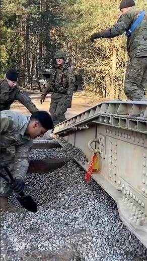How is the US Army bridge construction process going quickly? #military