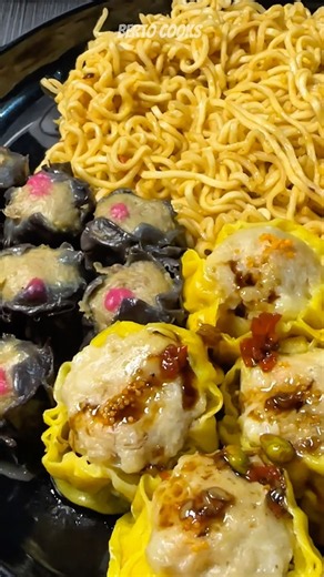 Siomai and noodles