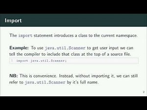 Imports, Packages and the Classpath