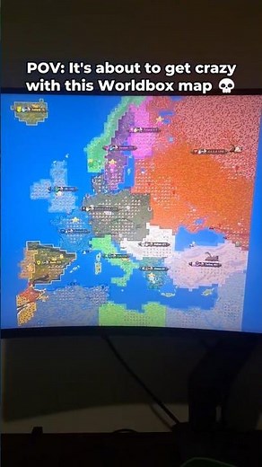It's about to get crazy with this map on Worldbox ☠️ #worldbox #worldboxgameplay #superworldbox