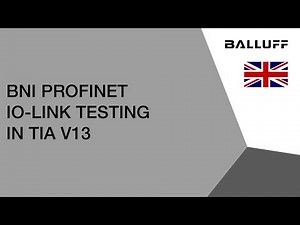 BNI Profinet IO-Link Testing in TIA V13