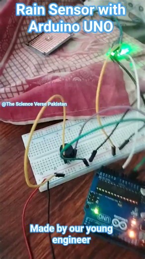 Smart Rain Drop Sensor made by your young Engineer.