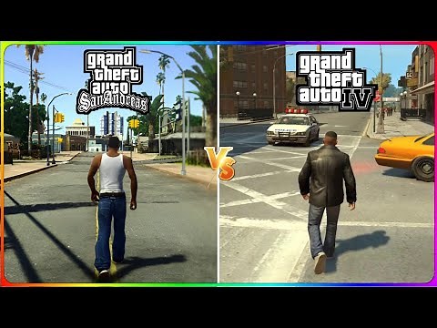 GTA 4 vs GTA San Andreas | Side-by-Side Comparison |