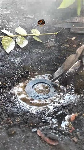 strengthen the motor gear by gilding it #blacksmith #art #handmade #shortvideo