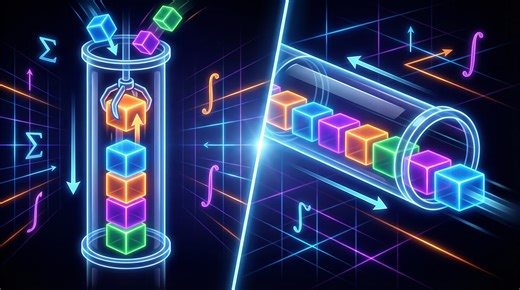 Ever wondered why the last one in sometimes comes out first? 🧱 Watch these blocks visualize the clear difference between LIFO (Stacks) and FIFO (Queues) using a vertical tube versus a horizontal tunnel. It’s the perfect crash course on data structures in under 90 seconds! 🧠 #Manim #MathAnimation #LearnOnTikTok #Education #DataStructures #ComputerScience #VisualLearning #STEM