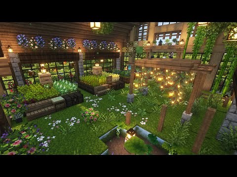 [Minecraft] 🌾🥕 Aesthetic Green House Tutorial / Mizuno's 16 Craft Resource Pack