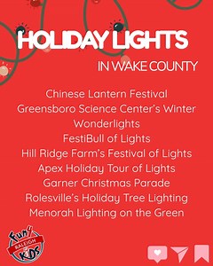 2.6K views | ✨ Fun 4 Raleigh Kids has ALL your holiday fun covered! ✨ From our free, daily-updated event calendar to holiday light guides, where-to-find-Santa directories, and so much more — we make it easy to plan magical moments with your family all season long. ❤️⭐️ Save this for stress-free holiday fun! ✨ | Fun 4 Raleigh Kids | Facebook
