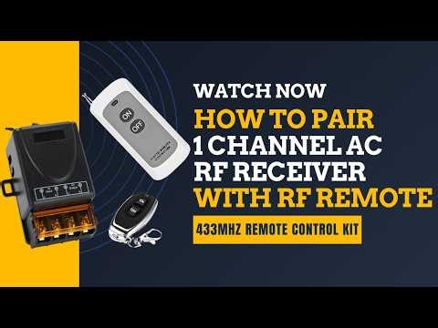 How To Pair 433Mhz Ac Rf Receiver With Wireless Rf Remote | Wireless Remote Control Kit