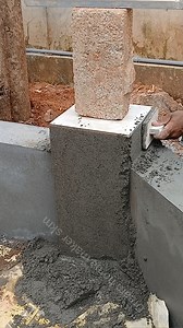 DIY Pillar Plastering Tip👍#DIY #tipsandtricks #cementplaster #pillarplastering #contractortips #towel #transformation #DIYsuccess #smoothfinish #fypシ | Dream home maker SKM