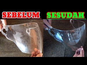 cara membersihkan kaca helm yang buram