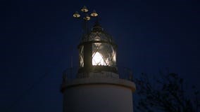 Maritime Lighthouse Flashing at Night Stock Footage - Video of lamplight, lightning: 59416218