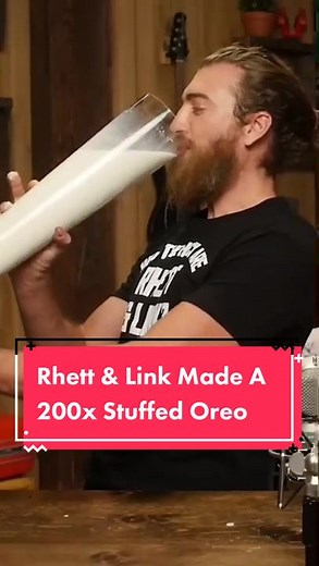 Rhett & Link Made A 200x Stuffed Oreo #gmm #goodmythicalmorning #rhett #rhettandlink #link #fyp #youtube