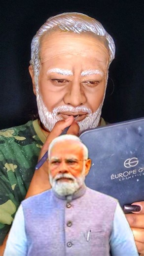 Crazzy 🫰🏻 on Instagram: "Making of Narendra Modi 🙏🏻 Here, I’ve tried to reflect the remarkable features and personality of our Honorable Prime Minister, Shri Narendra Modi — a visionary leader admired for his strong will, humility, and dedication toward the nation. His confidence, disciplined lifestyle, and inspiring communication continue to motivate millions to work hard and contribute to India’s progress.” #makeup #art #makeuptutorial #reels #viral #makeuptutorial #makeover #makeupartist 