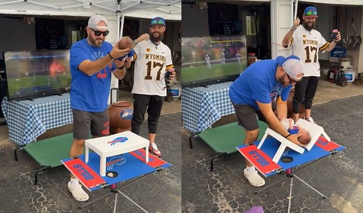 WATCH: Baby Buffalo Bills Fan Gets Baptized Into Bills Mafia With Her First Table Slam