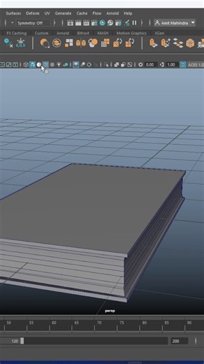 I made a 3D model of book in Maya | 3D Modeling #maya