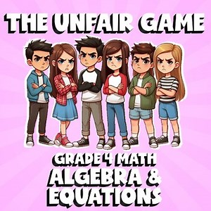 Algebra & Equations THE UNFAIR GAME - No Prep Grade 4 Math Review