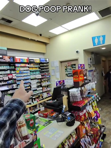 Dog poop prank at gas station #prank #gasstation #pranks