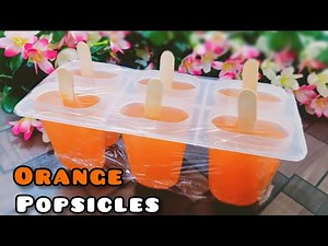 Orange ice-cream | 5 mins instant orange ice cream | how to make ice lolly |orange popsicles recipe