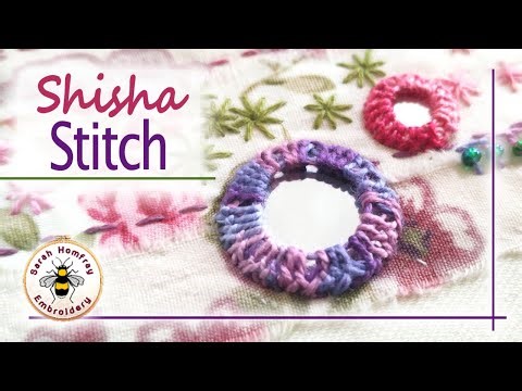 Shisha stitch mirror work hand embroidery tutorial
