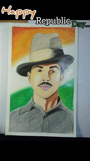 Fixative My Bhagat Singh Drawing 🇮🇳❤. #shorts #drawing #art #bhagatsingh