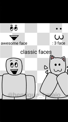 classic faces vs Dynamic Head 💔🥀 || #roblox #robloxupdate #alightmotion #ibispaint